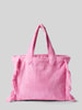 SUN OF A BEACH Strandtasche aus Frottee mit Fransen in pink Pink