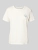 ICHI T-Shirt mit Motiv-Stitching Modell 'CAMINO' Weiss