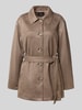 Only Regular Fit Kurzmantel in Wildleder-Optik Modell 'DIANE' Taupe