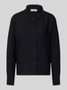 Marc O'Polo Denim Regular fit overhemdblouse van pure viscose Zwart