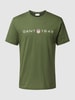 Gant T-shirt z nadrukiem z logo Oliwkowy