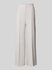 Raffaello Rossi Wide leg stoffen broek met structuurmotief, model 'AGATHA' Lichtgrijs