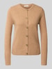 Christian Berg Woman Cardigan mit Rundhalsausschnitt und Knopfverschluss Camel