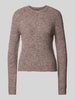 Vero Moda Pullover mit Rundhalsausschnitt Taupe