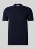 SELECTED HOMME Poloshirt mit elastischen Abschlüssen Blau Melange