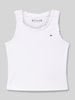 Tommy Hilfiger Teens Tanktop mit Label-Stitching Weiss