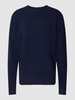 Fynch-Hatton Strickpullover mit gerippten Abschlüssen Marineblau