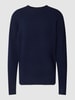 Fynch-Hatton Gebreide pullover met ribboorden Marineblauw