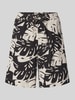 FREE/QUENT Relaxed Fit Bermudas aus Viskose-Leinen-Mix Modell 'Lavisco' Black