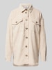 moves Relaxed fit corduroy blouse met klepzakken, model 'Savisa' Beige