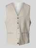 HECHTER PARIS Regular Fit Weste mit Paspeltaschen Taupe