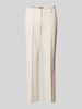 Cambio Stoffen broek met vaste persplooien, model 'FARAH' Beige