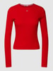 Tommy Jeans Longsleeve in Ripp-Optik Modell 'BABY' Rot