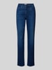 Brax Slim fit jeans met riemlussen, model 'Style.Carola Thermo' Donkerblauw