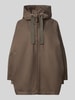 g-lab relaxed fit lange jas met capuchon model 'PURE' Taupe