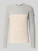 Tom Tailor Regular fit gebreide pullover van katoenmix  Offwhite gemêleerd