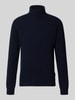 Casual Friday sweter z golfem o kroju slim fit z mieszanka wełny model 'Karl' Ciemnoniebieski