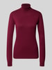 ICHI Slim Fit gebreide pullover van viscosemix model 'IHLULS' Bordeaux