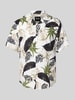 Only & Sons Regular Fit Freizeithemd mit Allover-Print Modell 'WAYNE LIFE' Offwhite