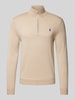 Polo Ralph Lauren Strickpullover mit Troyer-Kragen Sand Melange