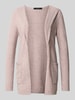 VERO MODA Regular Fit Cardigan mit Kapuze Modell 'DOFFY' Altrosa Melange
