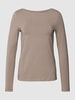Montego Shirt met lange mouwen met boothals Taupe