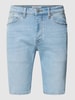 REVIEW Jeansshorts mit 5-Pocket-Design Hellblau