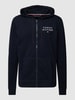 Tommy Hilfiger Sweatjack met steekzakken opzij Donkerblauw