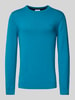 s.Oliver RED LABEL Regular fit gebreide pullover van zuiver katoen Oceaanblauw