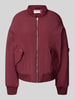 Jake*s Casual Jacke mit Stehkragen Aubergine