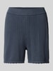 Pieces Regular Fit Strickshorts aus reiner Baumwolle Modell 'SCOUT' Marine