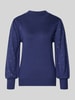 FREE/QUENT Strickpullover mit Ziersteinbesatz Modell 'DOTKA' Blau
