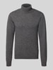 Casual Friday sweter z golfem o kroju slim fit z mieszanka wełny model 'Karl' Jasnoszary