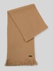 BOSS Sjaal van zuivere scheerwol Camel