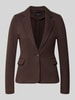 VERO MODA Slim Fit Kurzblazer mit Baumwoll-Anteil Modell 'JULIA' Schoko