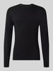 MCNEAL Strickpullover mit geripptem Rundhalsausschnitt Black