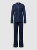 Hanro Pyjamabovendeel met doorknoopsluiting Donkerblauw