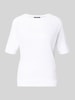Luisa Cerano T-Shirt aus Lyocell-Baumwoll-Mix mit Rundhalsausschnitt Weiss