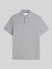 Tommy Hilfiger regular fit poloshirt van katoenmix Zilver gemêleerd