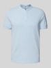 Cinque T-shirt met korte knoopsluiting Lichtblauw