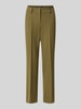 CAMBIO Regular Fit Schmale Hose mit Viskose-Baumwoll-Anteil Modell 'FARAH' Oliv