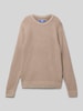 Jack & Jones Relaxed Fit Pullover in Strick-Optik Modell 'Kaito' Kitt