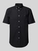 Tommy Hilfiger Regular Fit Freizeithemd mit kurzem Arm Modell 'FLEX' Black