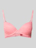 HUGO Push Up BH mit gemusterter Spitze Pink