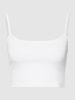 REVIEW Crop Top in Ripp-Optik Weiß