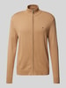 Tommy Hilfiger Strickjacke mit Logo-Stitching Modell 'ESSENTIAL' Camel