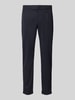 MCNEAL Tapered Fit Bundfaltenhose mit Strukturmuster Marine