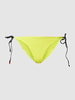 HUGO Bikini-Hose mit Label-Details Modell 'SIDE TIE PURE' Gelb