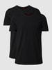 HUGO T-Shirt mit Logo-Print im 2er-Pack Modell 'HUGO-Round' Black