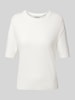 Marc O'Polo Regular Fit T-Shirt aus Lyocell-Baumwoll-Mix in Feinstrick-Optik Weiss